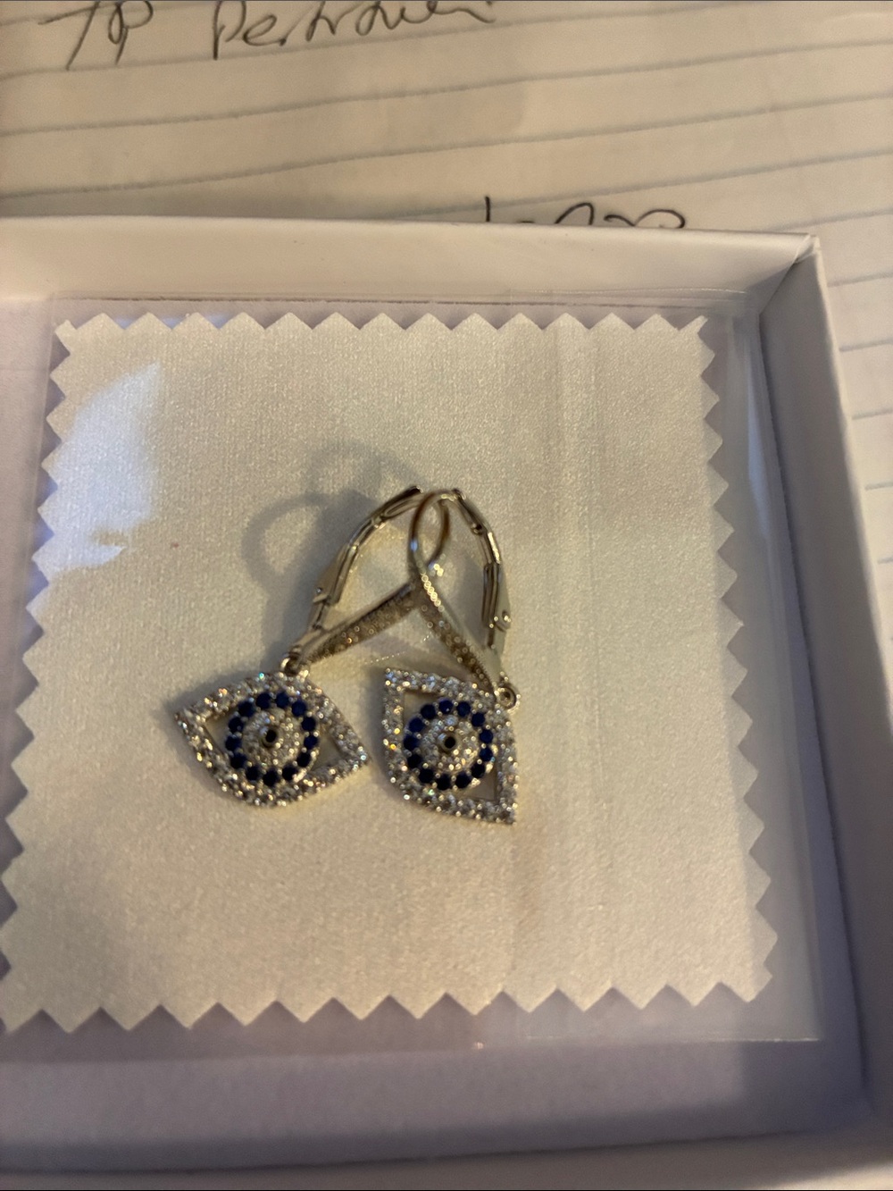 Sterling silver Evil Eye Drop earrings